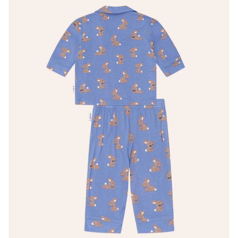 Huxbaby Vintage Blue Bunny Pj Set 6M-2Y image number 2